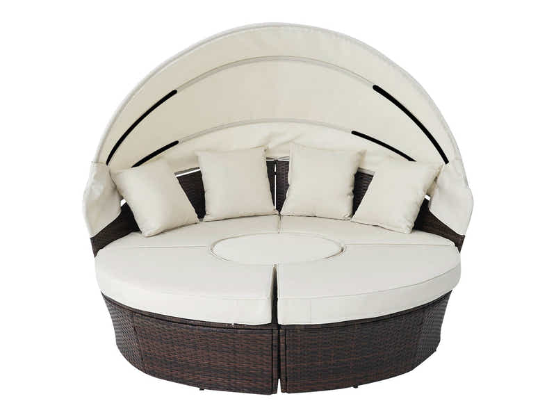 Sun Island Rattan Daybed Brown