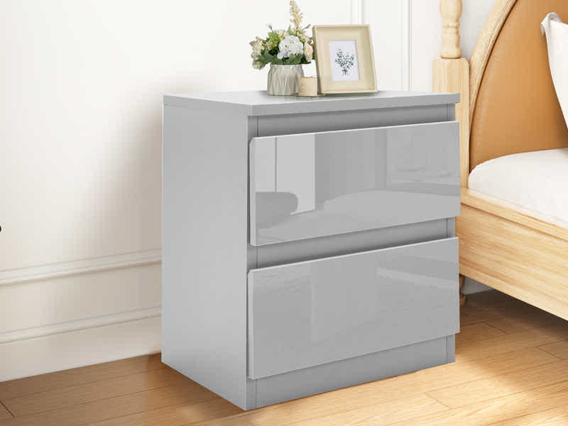 Serena Bedside Table - Grey