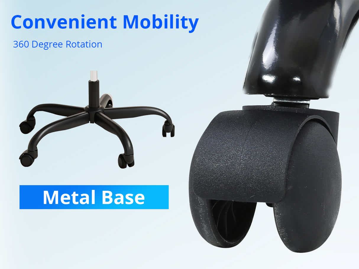 Home Office Desk with Storage Black & Molina Mesh Task Chair Black+Black