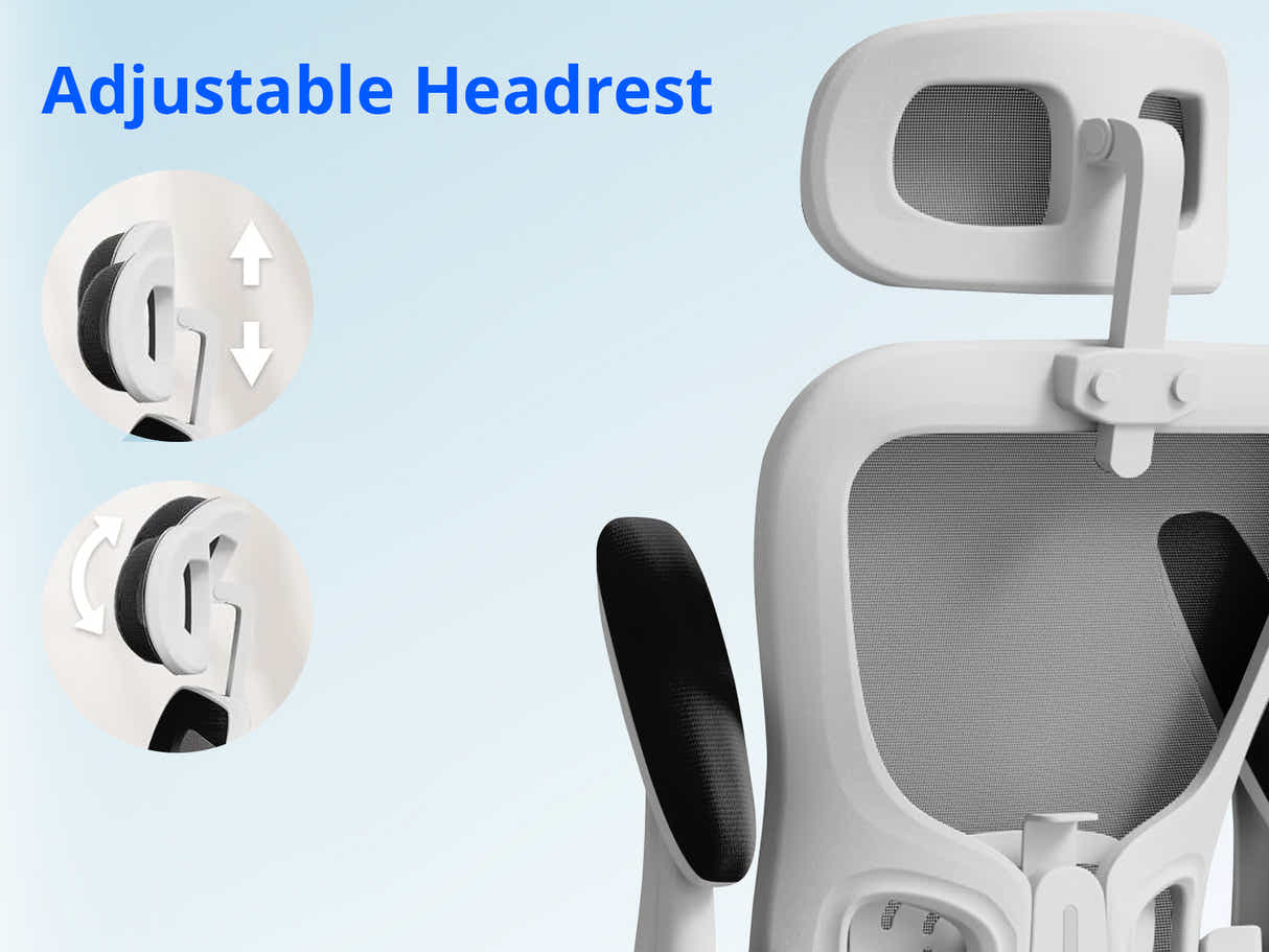 Home & Office Desk With Storage Drawer & Molina Mesh Task Chair White+Black