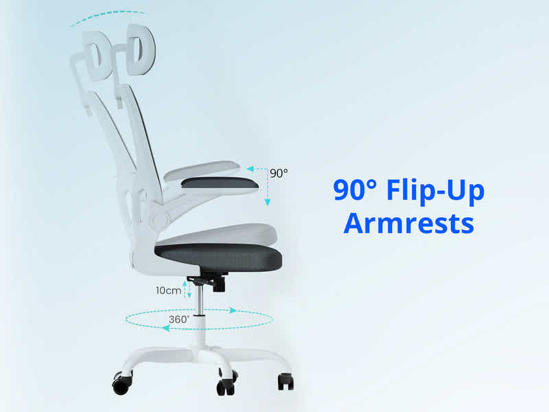 Molina Mesh Task Chair White+Black