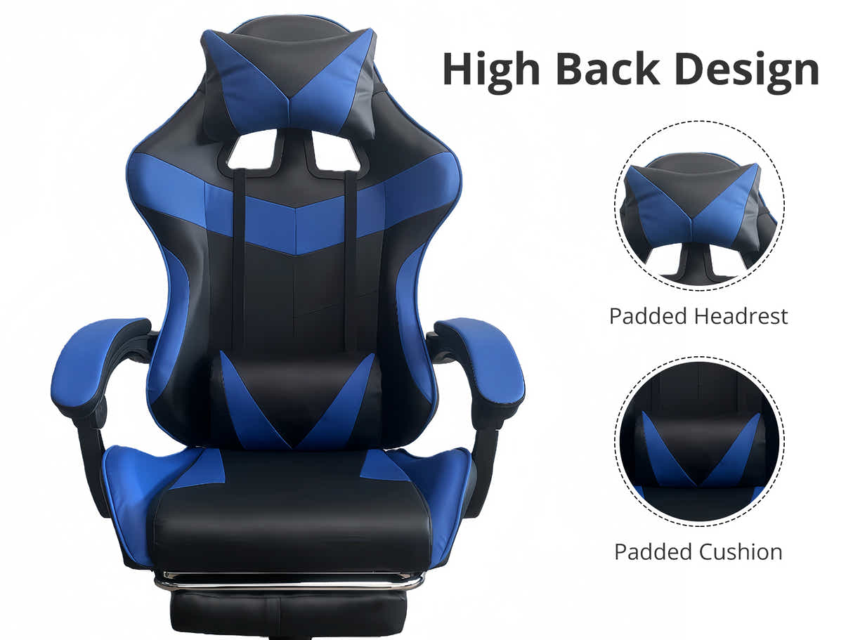 Faron Gaming Chair PVC Blue