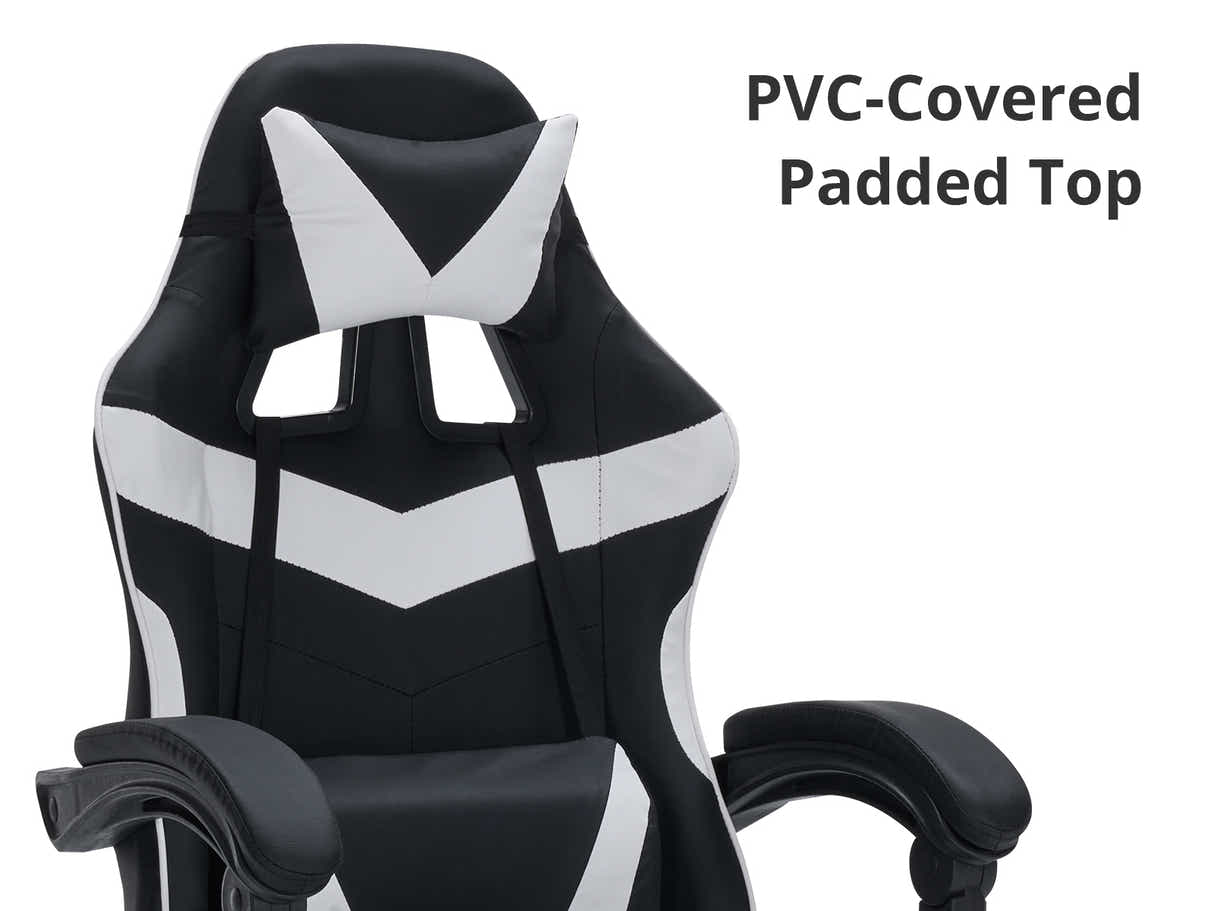 Gaming Table L2R Right 160CM & Faron Gaming Chair PVC White