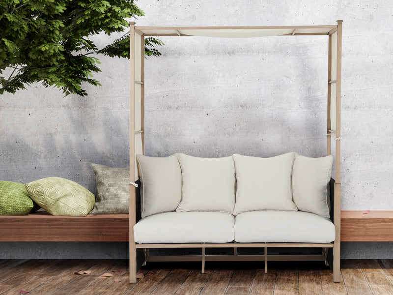 Steel Day Bed with Canopy