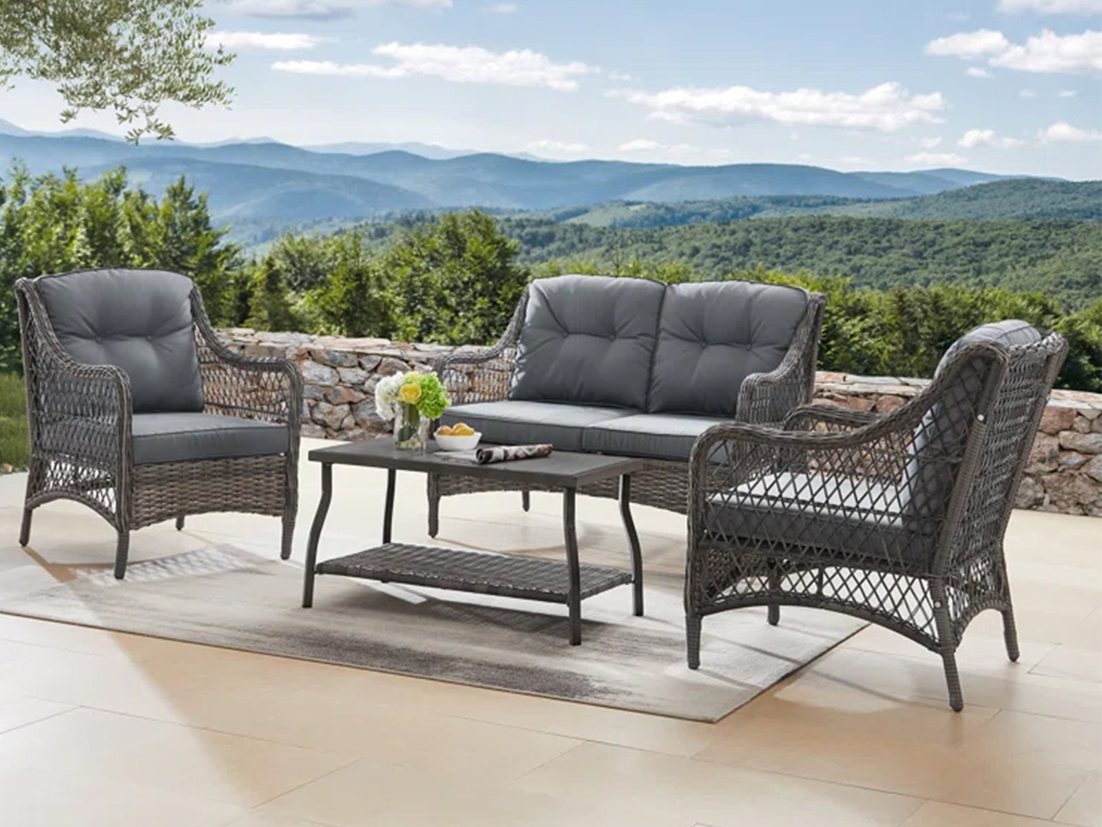 4pc Outdoor Sofa Set PE rattan