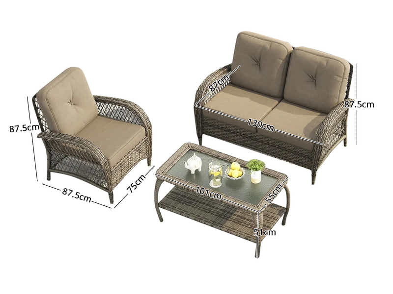 4pc Outdoor Sofa Set PE rattan