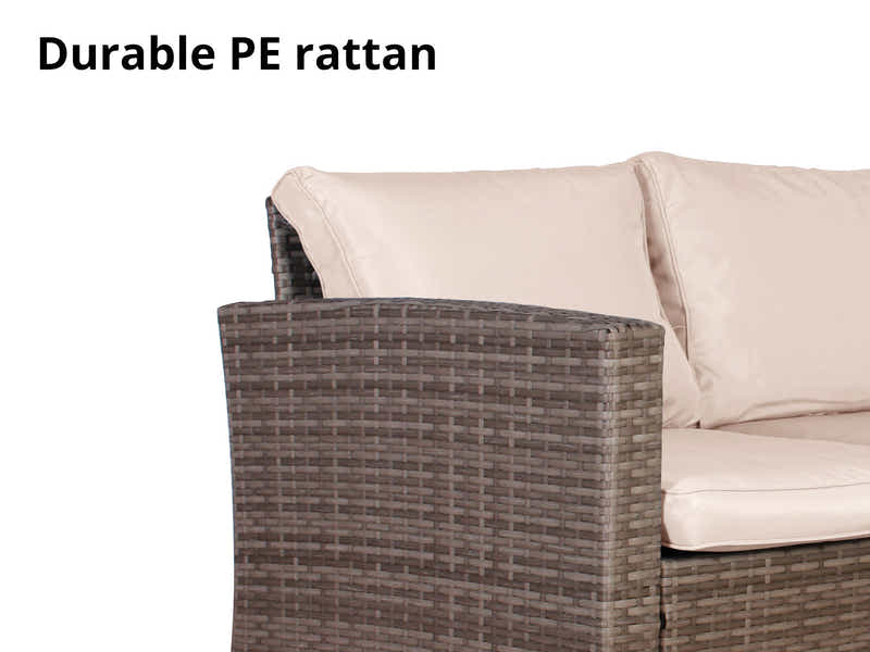 Outdoor Sofa with Storage PE wicker