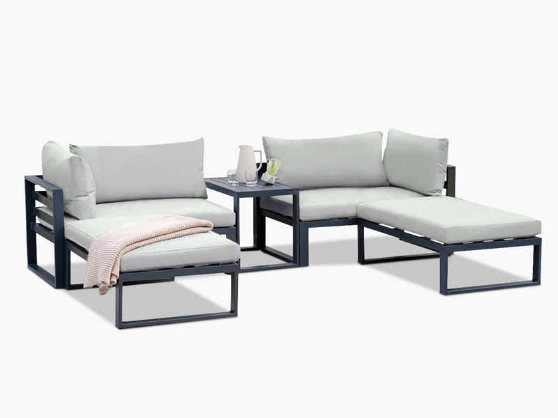 Santorini Lounge Set Dark Grey+Grey