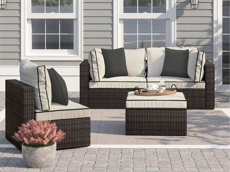 Hampton 4PC Outdoor Sofa Set PE rattan