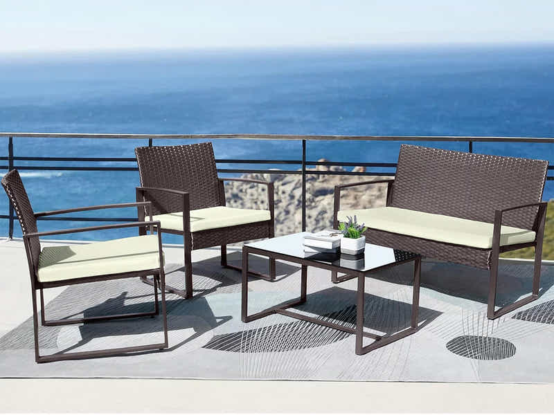 Thea Outdoor Rattan Set PE rattan