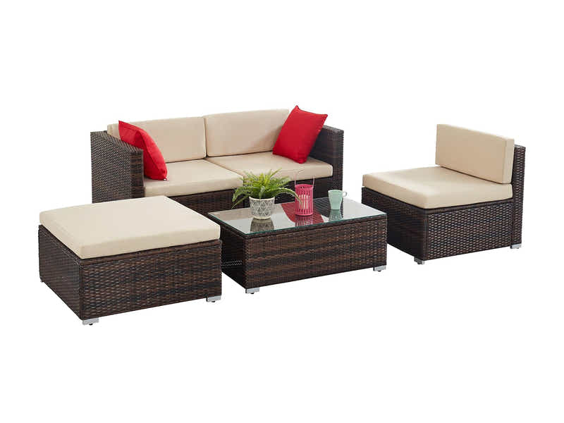 Caelan 5PC Outdoor Sofa Set