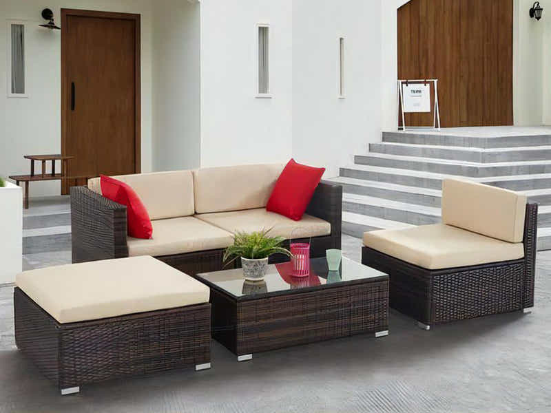 Caelan 5PC Outdoor Sofa Set