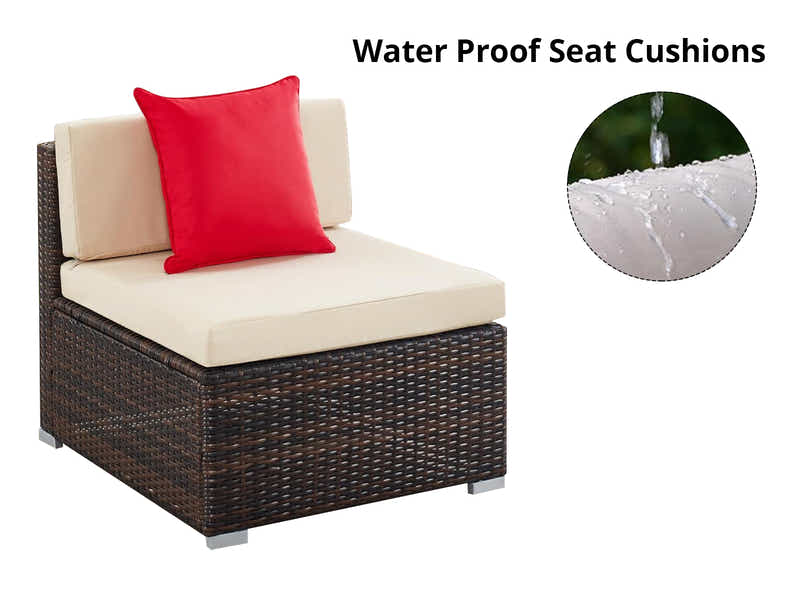 Caelan 5-Piece Outdoor Set - Brown + Beige