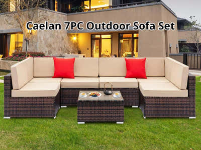 Caelan 7PC Outdoor Sofa Set