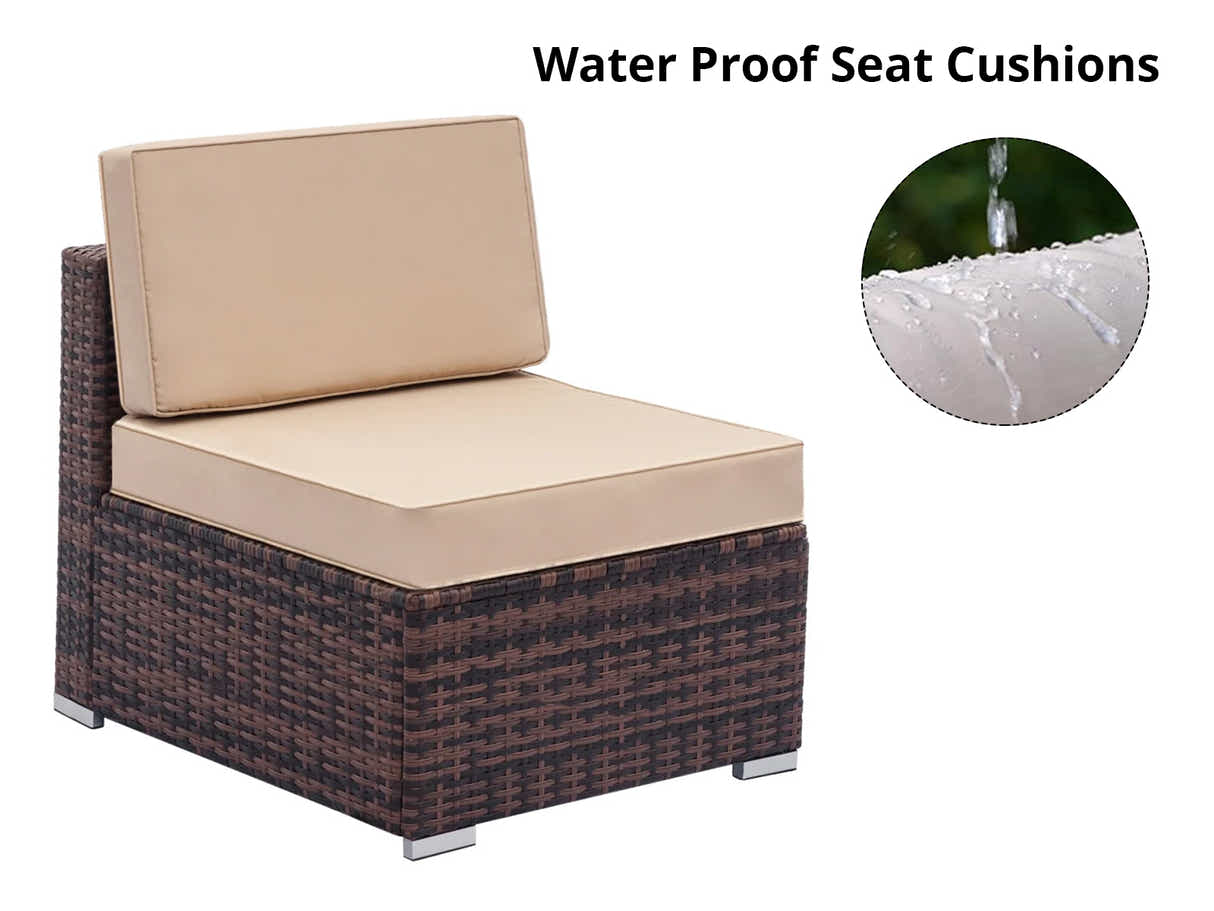 Caelan 7-Piece Outdoor Set - Brown + Beige