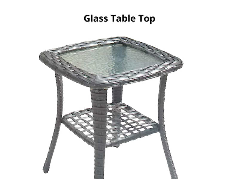 Fionnula 3PC Rattan Set Dark Grey+Beige