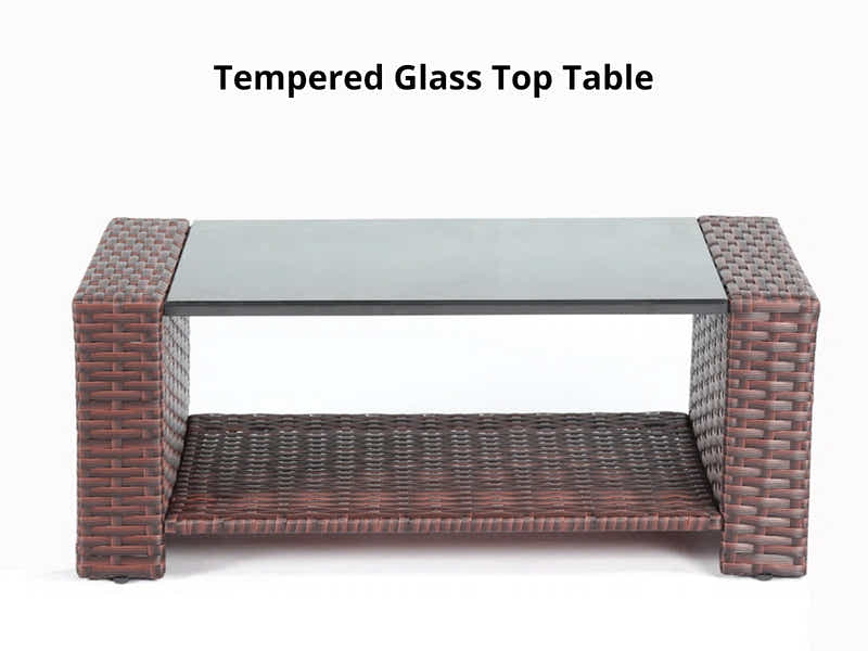 Geoff 4PC Outdoor Set Brown+Grey