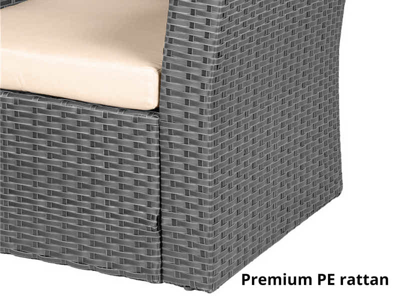 Geoff 4PC Outdoor Set Grey+Beige