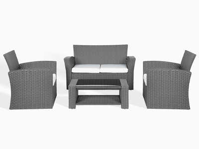 Geoff 4PC Outdoor Set Grey+White