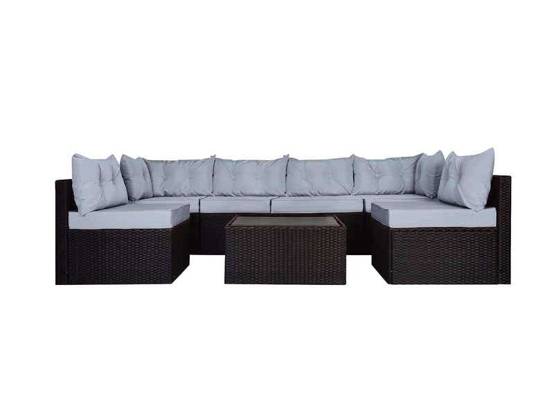 DS Shelby 5PC Outdoor Set Brown+Grey