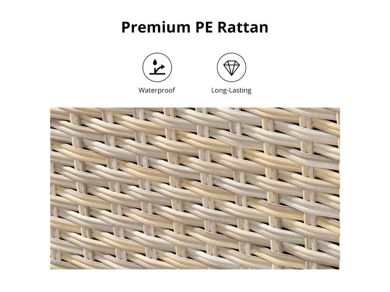 Aphrodite Patio Chair x2 Khaki+Grey