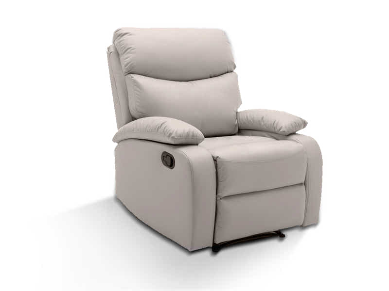 DS Giselle PU Leather Recliner Chair - Beige