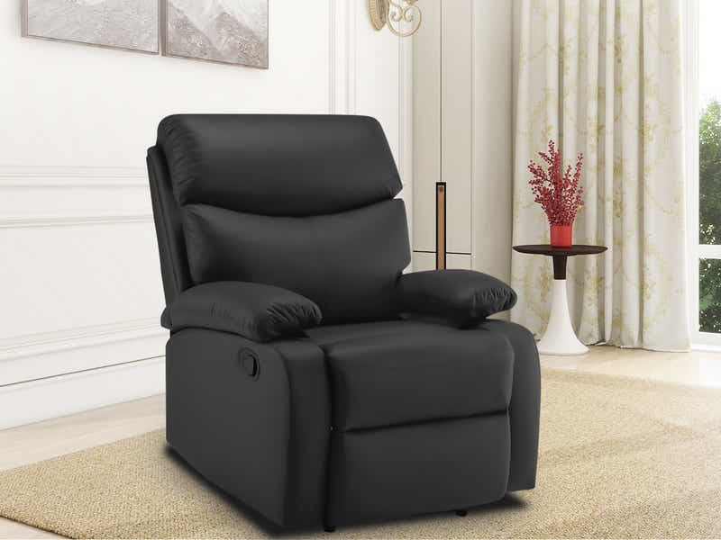 DS Giselle Recliner Chair PU Black