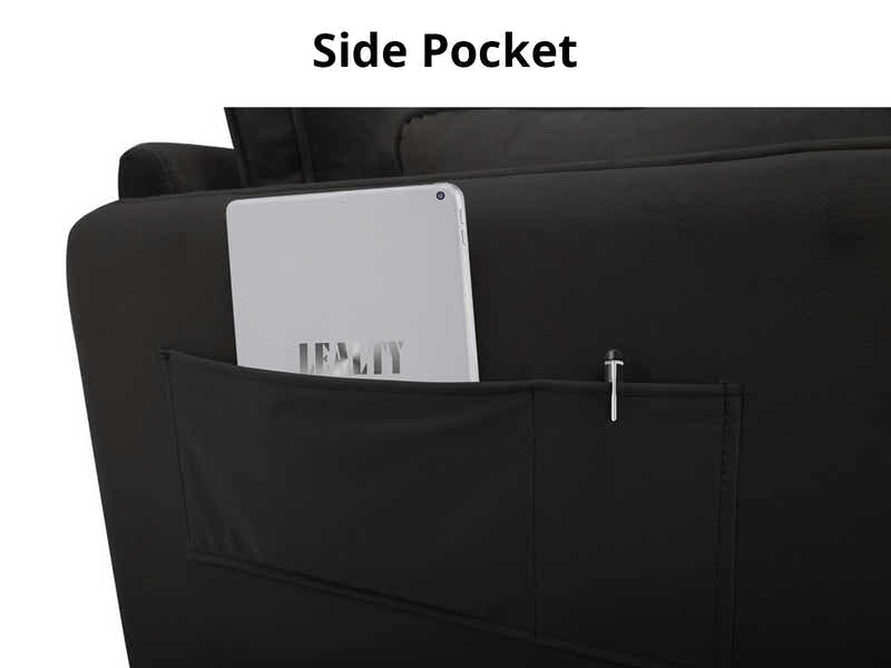 Celisha Sectional Sofa Set Velvet Black