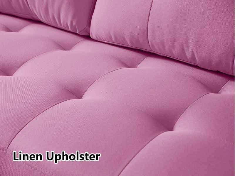 T Lina Sectional Sofa Linen Pink