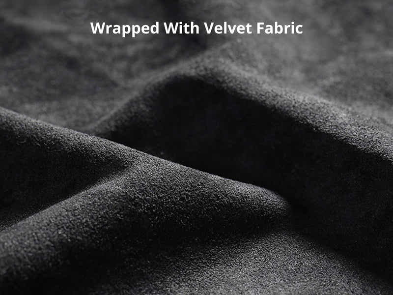 Keren Velvet L-Shape Sofa Bed - Black