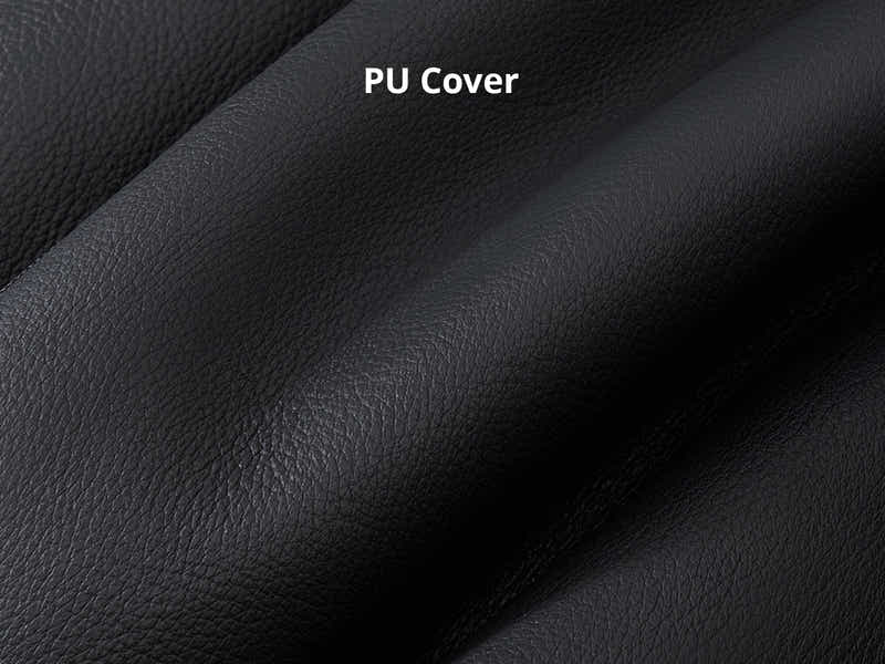 Loriece PU Leather Sofa with Ottoman - Black