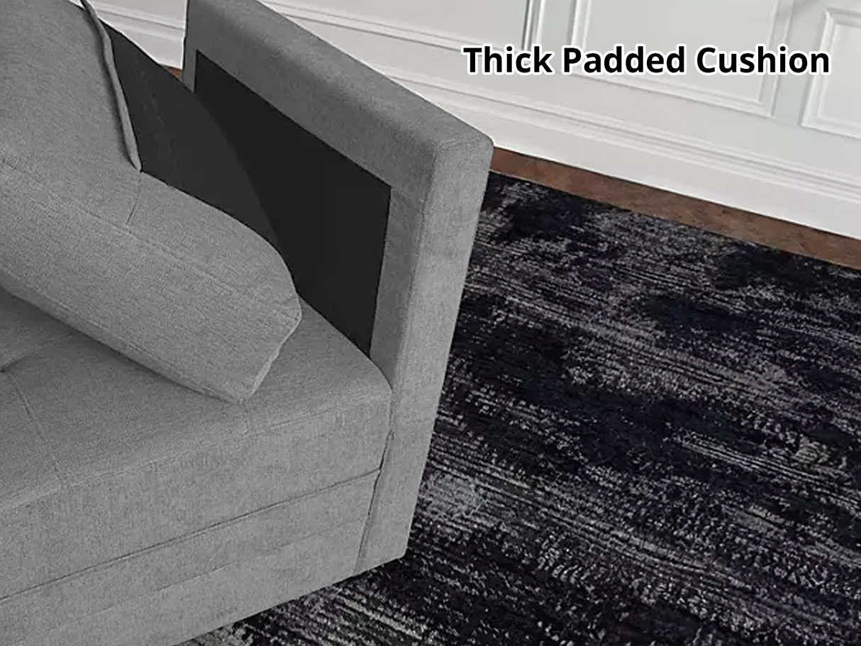 Rory Sectional Sofa Set Linen Dark Grey
