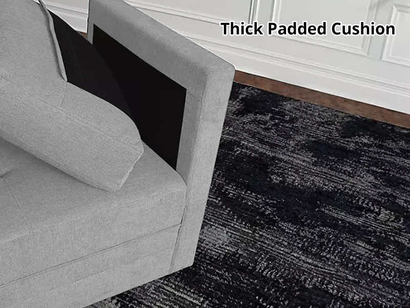 Rory Sectional Sofa Set Linent Light Grey