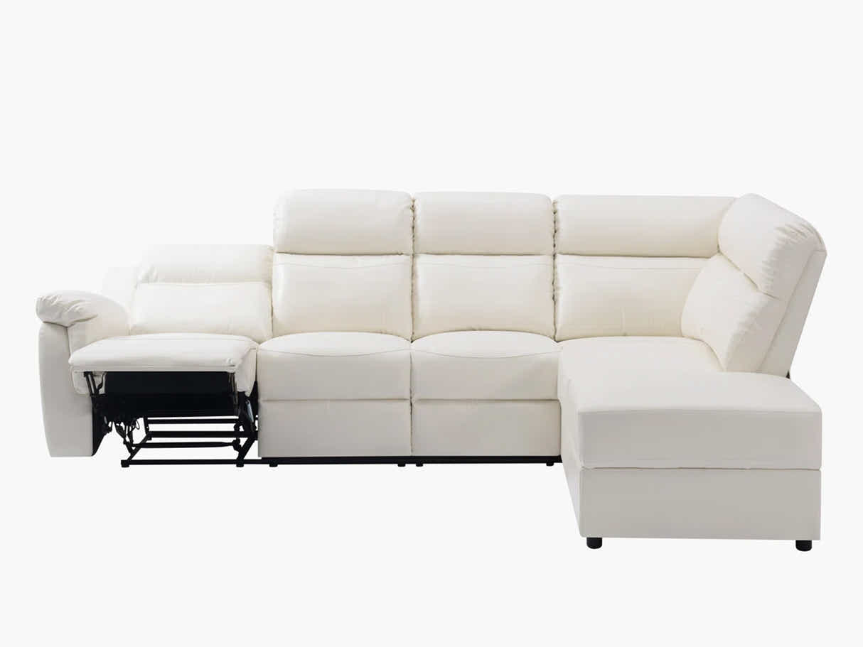 Ronae Corner Recliner Sofa PU Beige