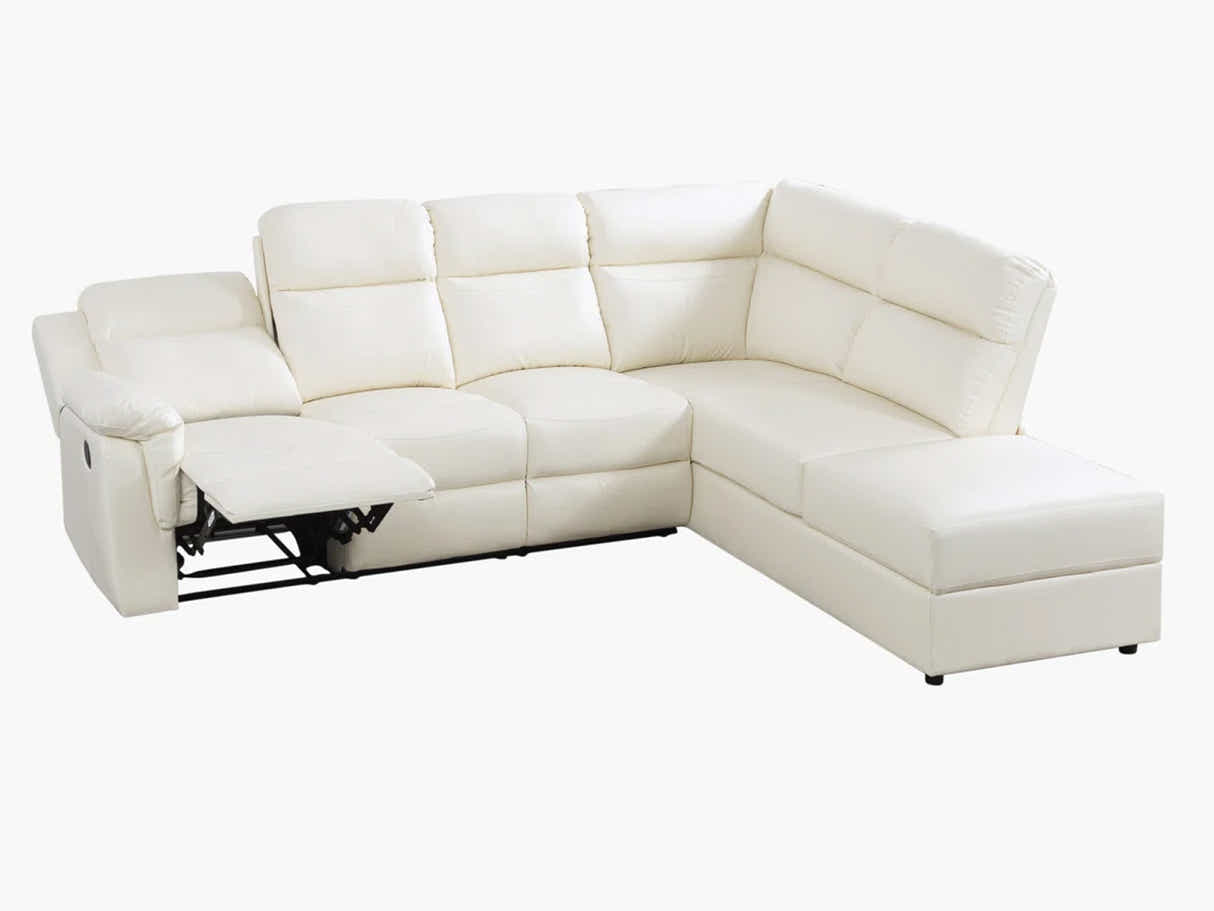 Ronae Corner Recliner Sofa PU Beige