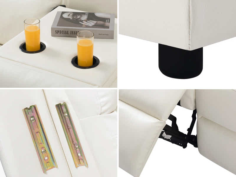 DS Ronae Corner Recliner Sofa PU Beige