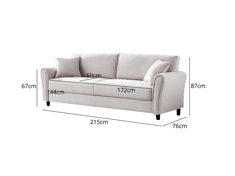 Clover Linen Sofa Beige