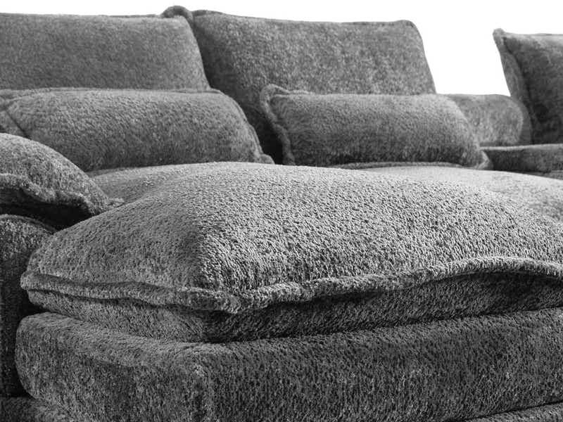 U-shaped Combination Sofa Chenille - Grey