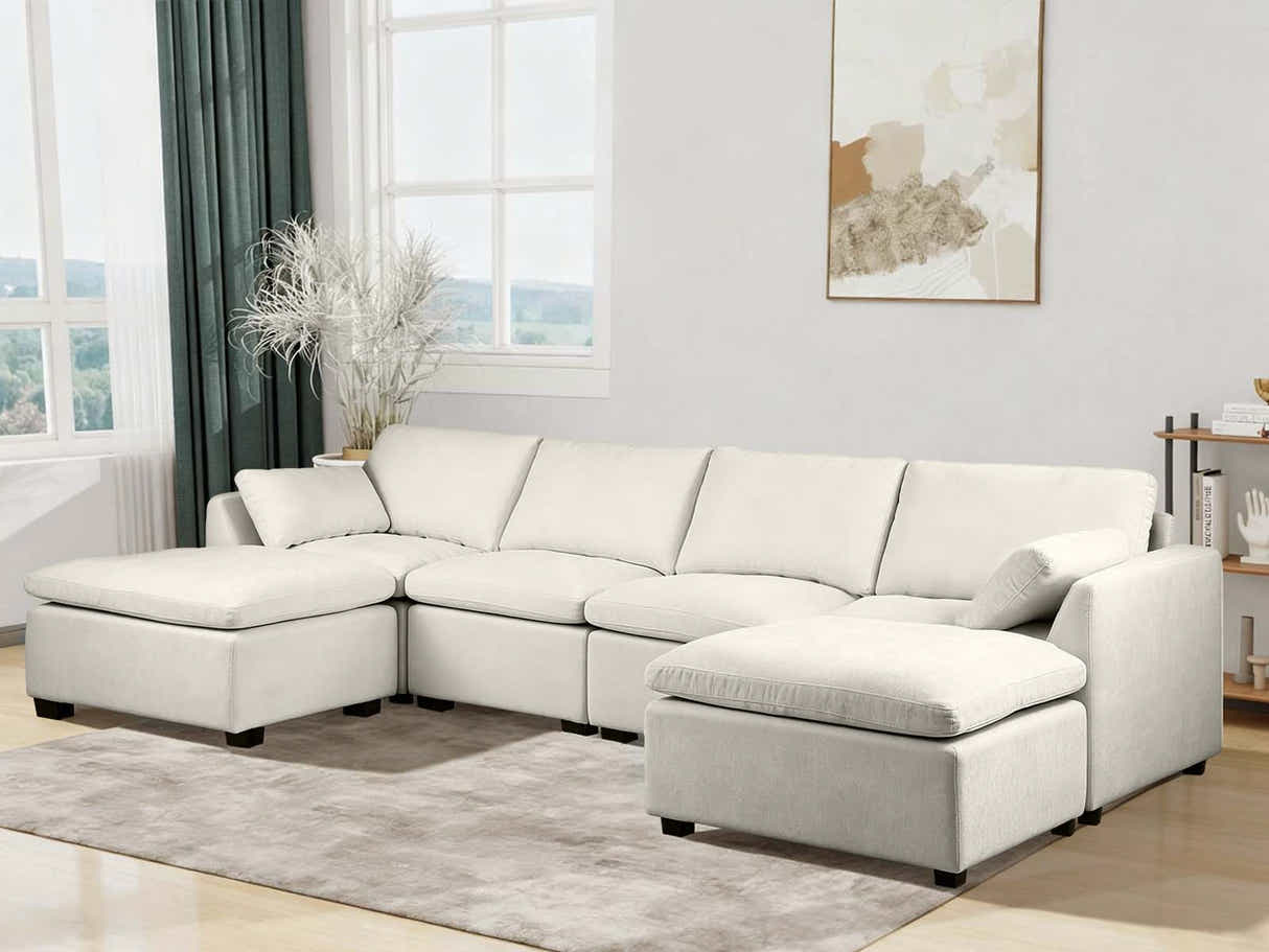 DS Jonpony 6PC Modular Sofa Set Beige