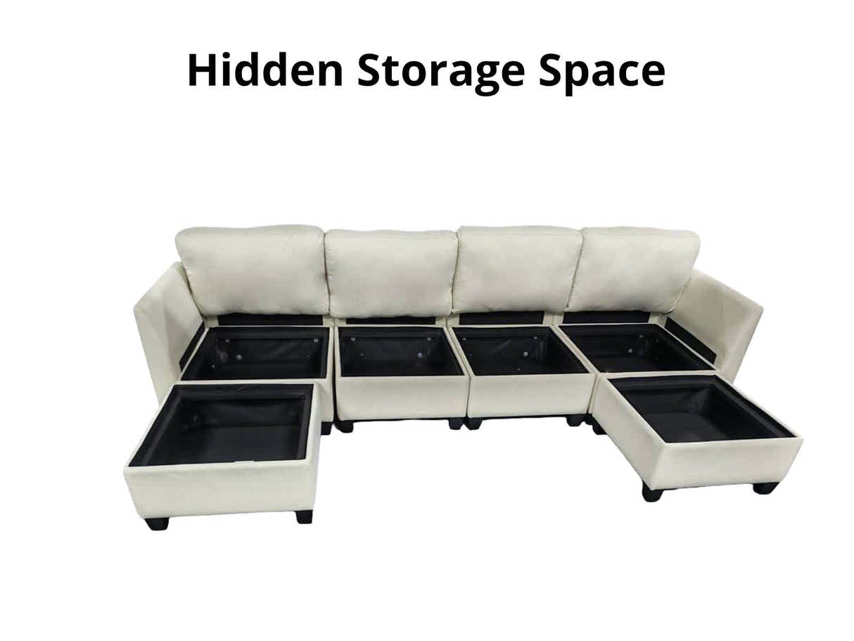 DS Jonpony 6PC Modular Sofa Set Beige