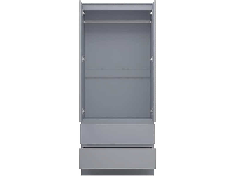 Serena 2-Door Wardrobe - Glossy Grey