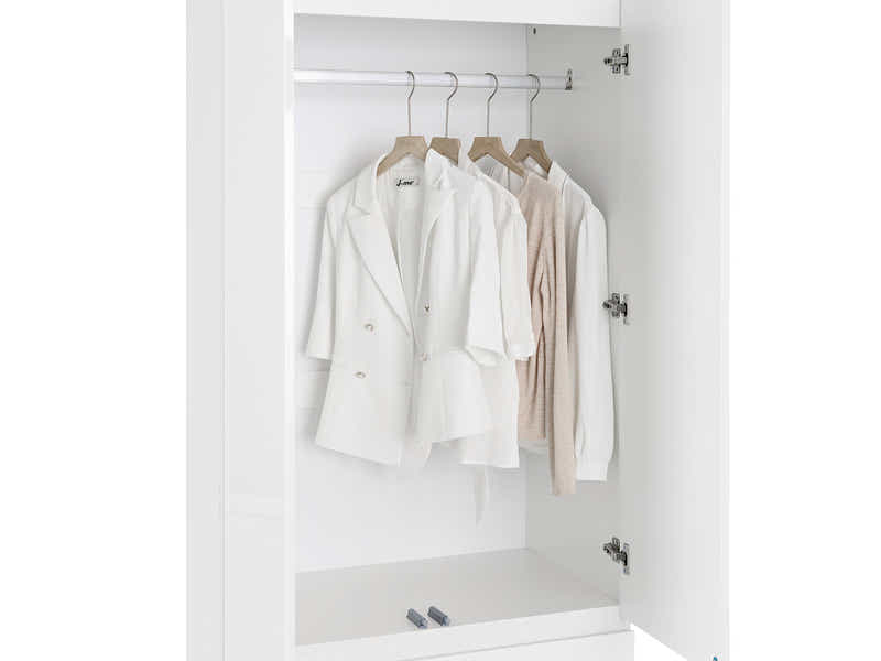 Serena 2-Door Wardrobe - Glossy White