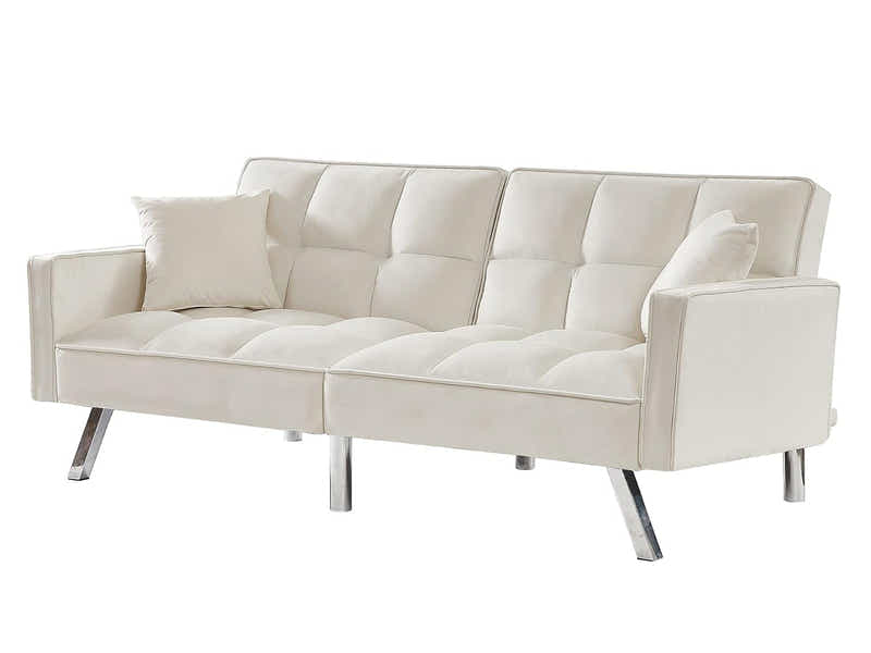 Legen Futon Sofa Bed Velvet Beige