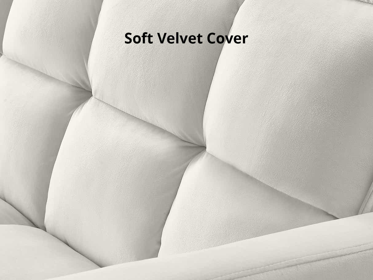 Legen Futon Sofa Bed Velvet - Beige