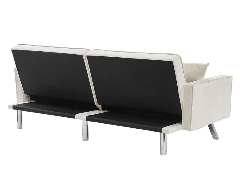 Legen Futon Sofa Bed Velvet Beige