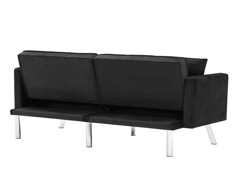Legen Futon Sofa Bed Velvet Black