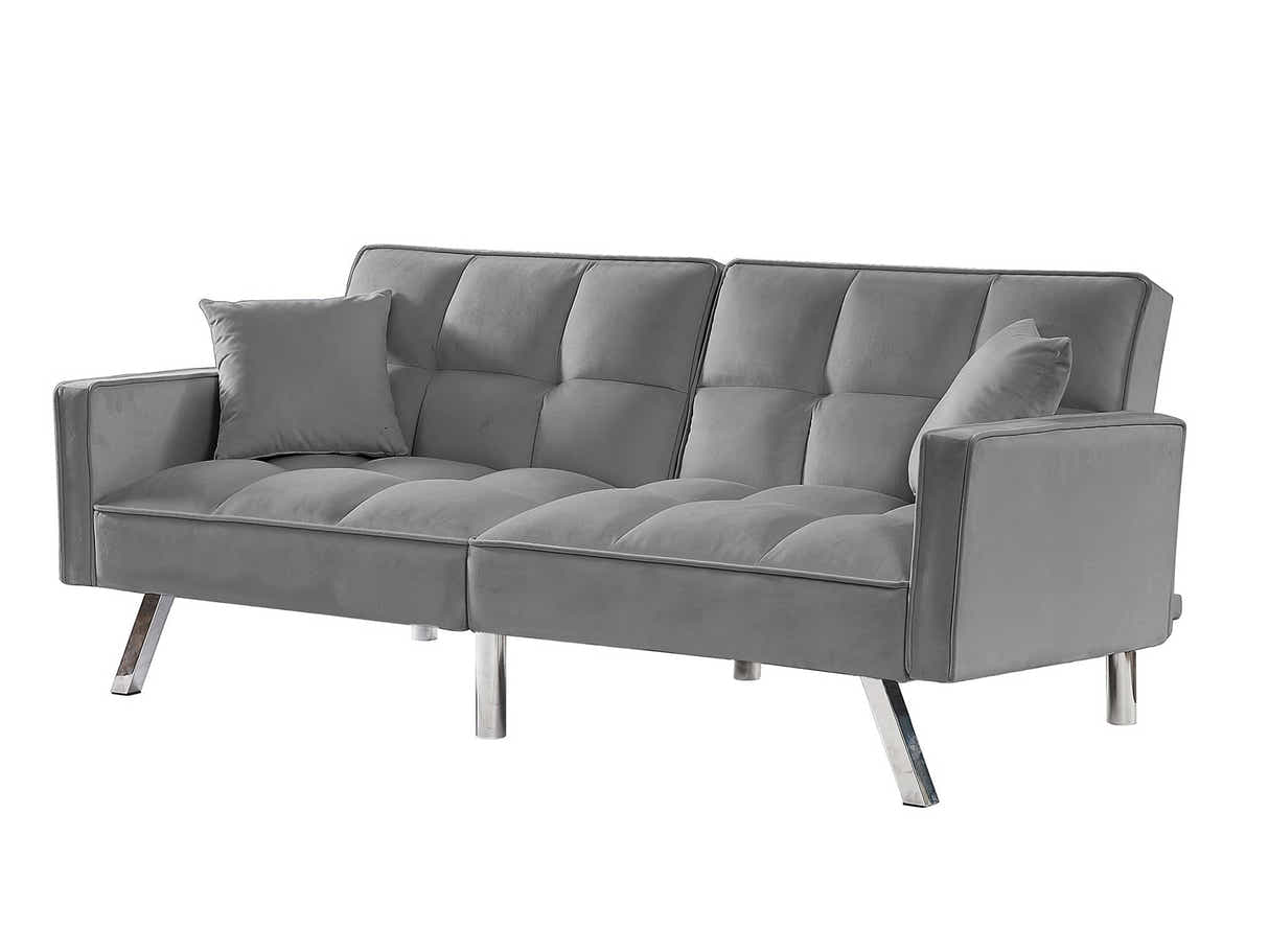 Legen Futon Sofa Bed Velvet Grey