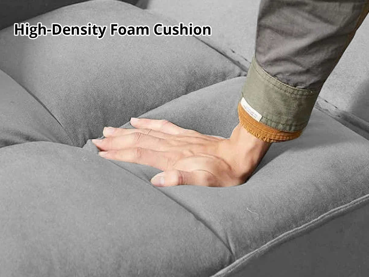 Legen Futon Sofa Bed Velvet Grey