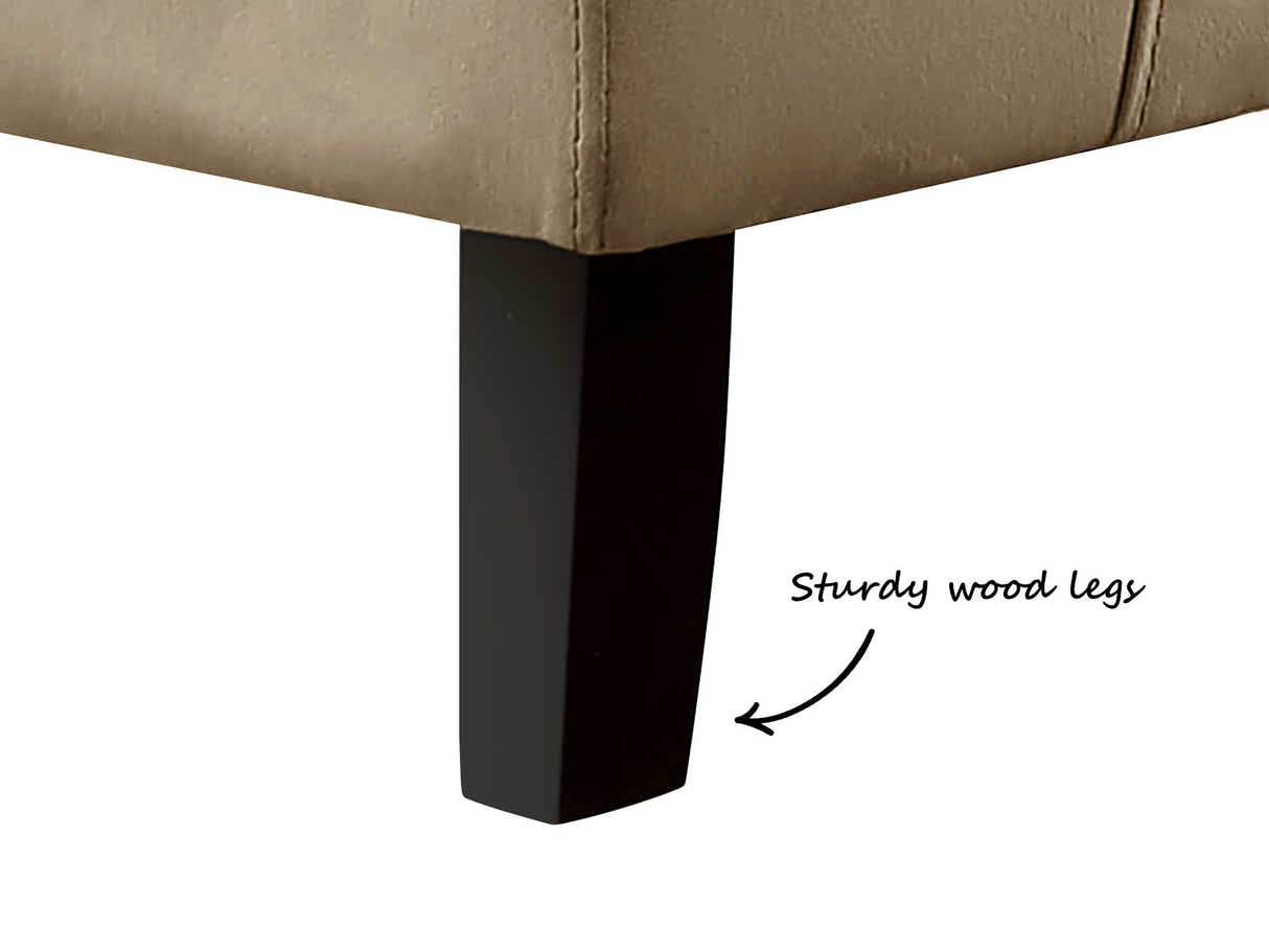 DS Tub Chair with Ottoman Velvet Light Brown