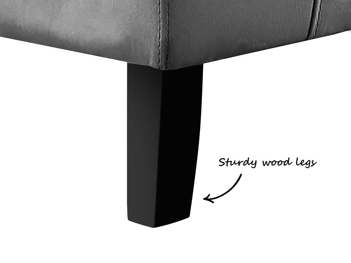 DS Tub Chair with Ottoman Velvet Dark Grey